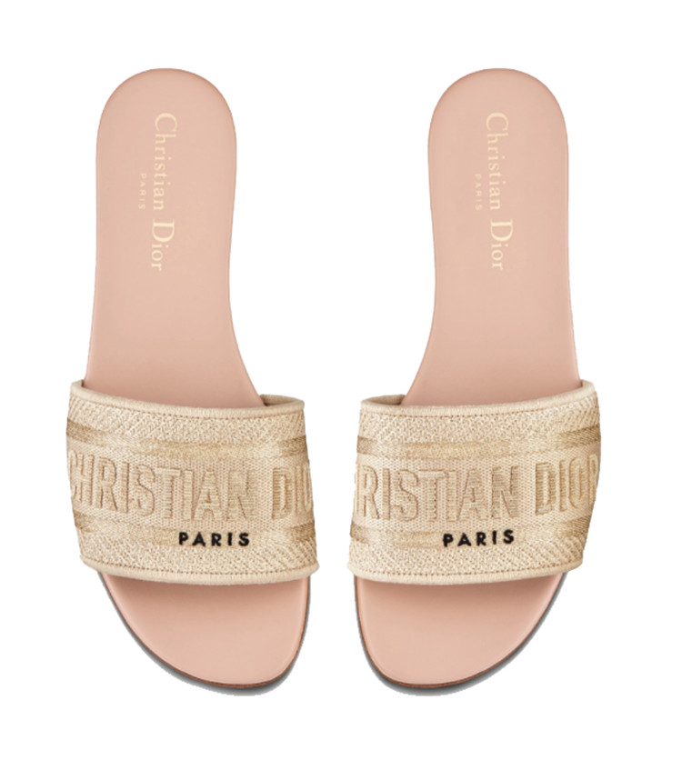 Dior Dway Slide Cotton Mbroidery For Women 