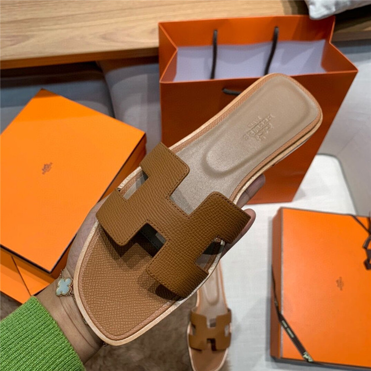 Hermes Slides Epsom Leather