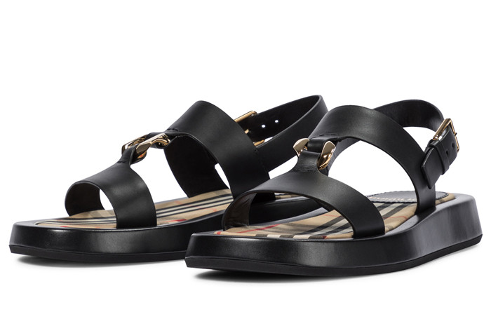 Burberry Monogram Motif Leather Sandals