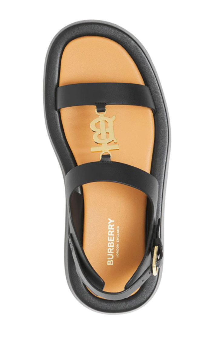 Burberry Monogram Motif Leather Sandals