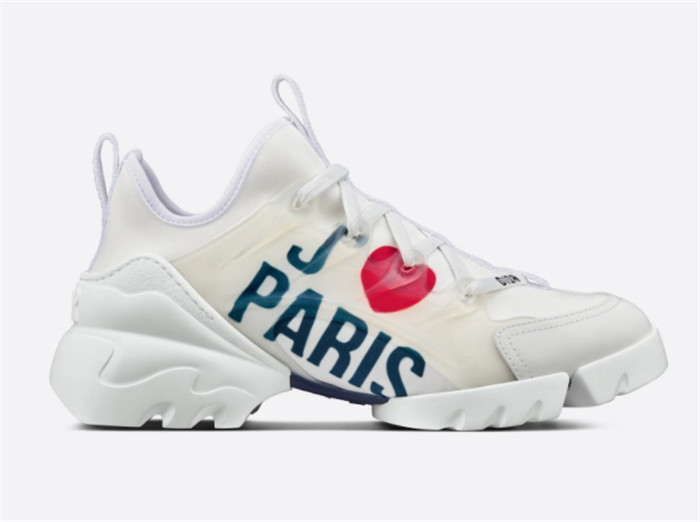 D-CONNECT SNEAKER White 'J'Adior Paris' Technical Fabric