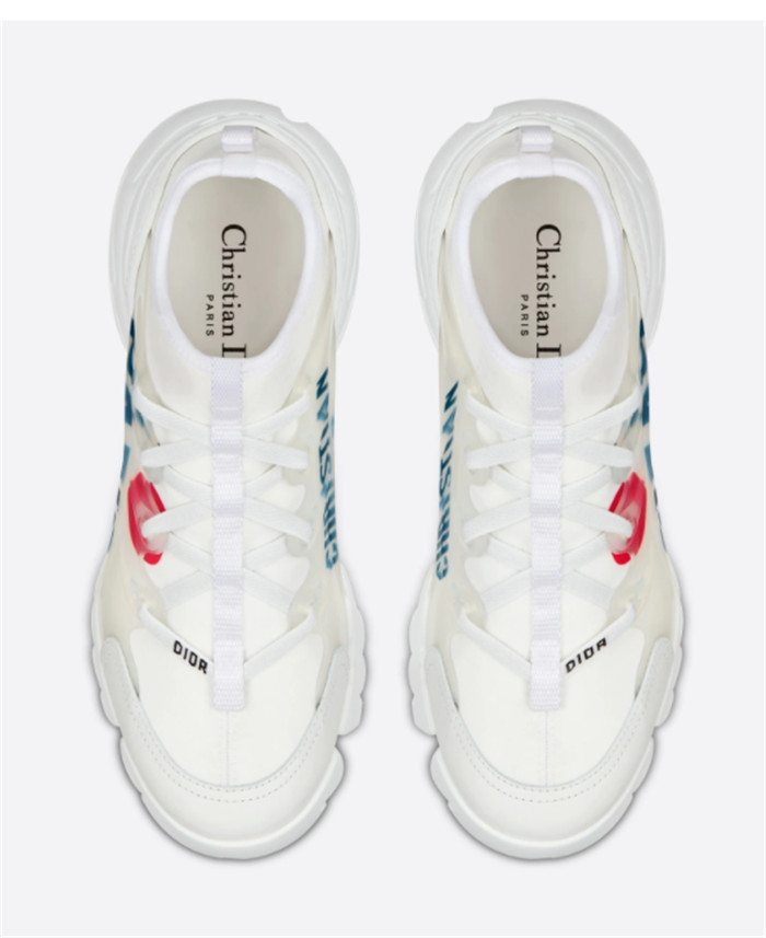 D-CONNECT SNEAKER White 'J'Adior Paris' Technical Fabric