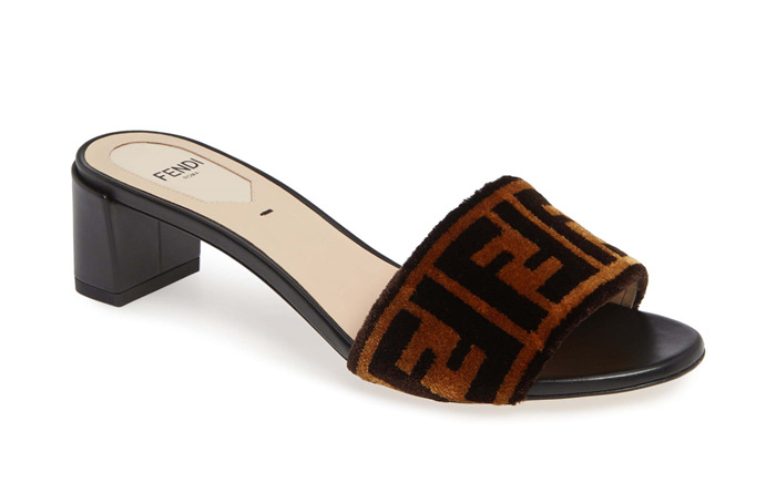 FENDI Logo Slide Sandal