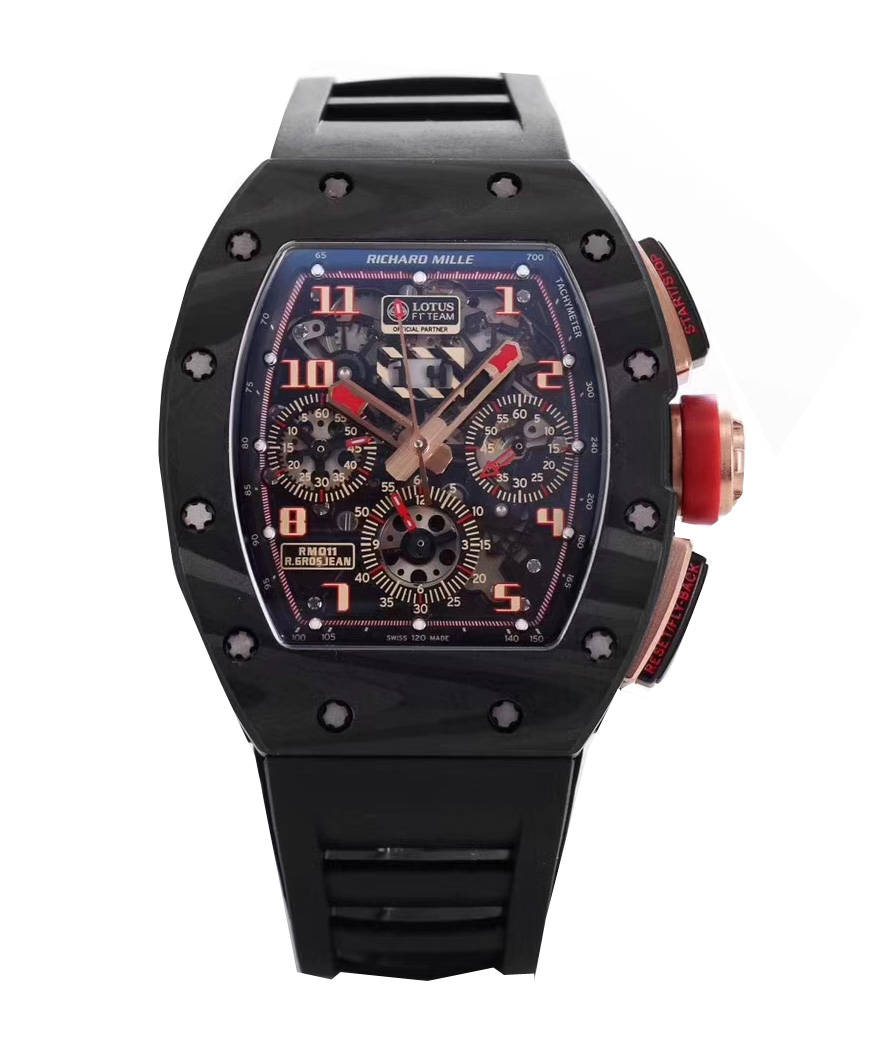 Richard Mille Rm 011 Automatic Flyback Chronograph Ntpt Lotus F1 Team Romain Grosjean In Rose Gold