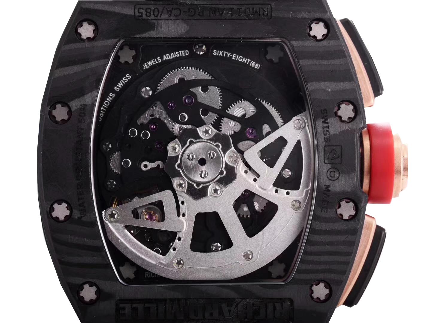 Richard Mille Rm 011 Automatic Flyback Chronograph Ntpt Lotus F1 Team Romain Grosjean In Rose Gold