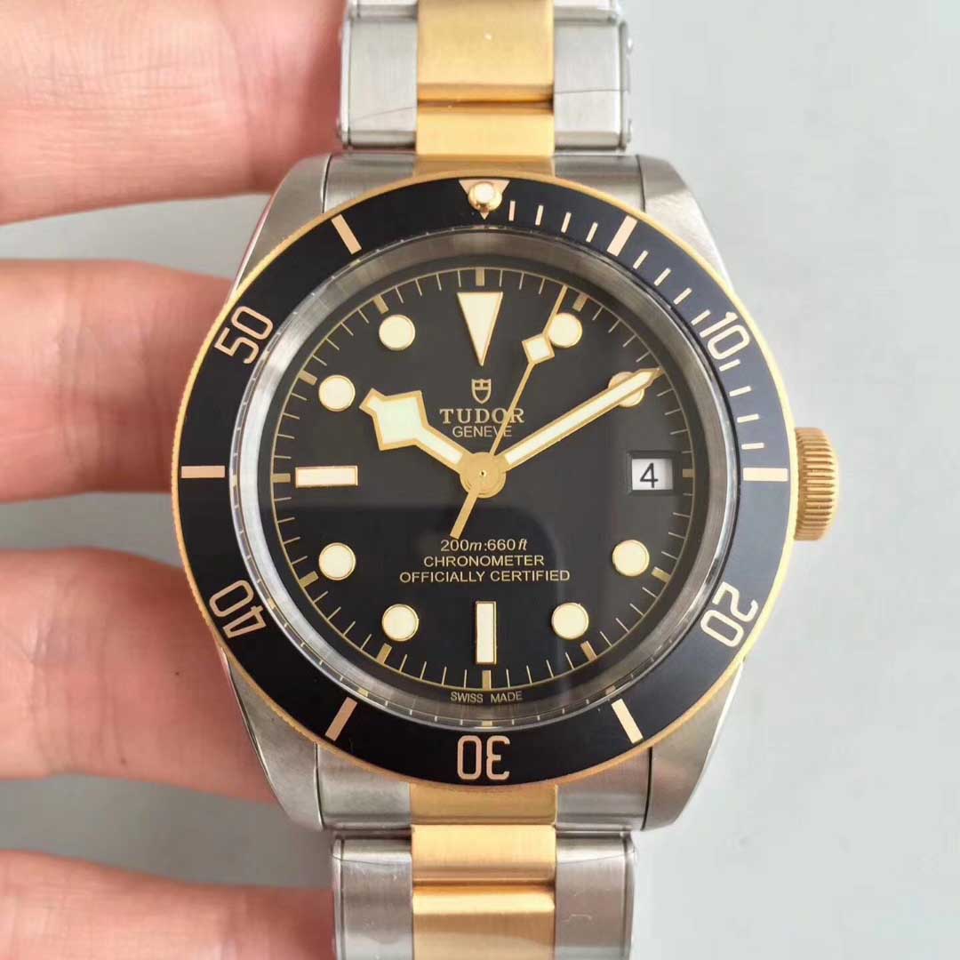 Tudor Black Dial Bracelet Gents Watch M79733N-0008