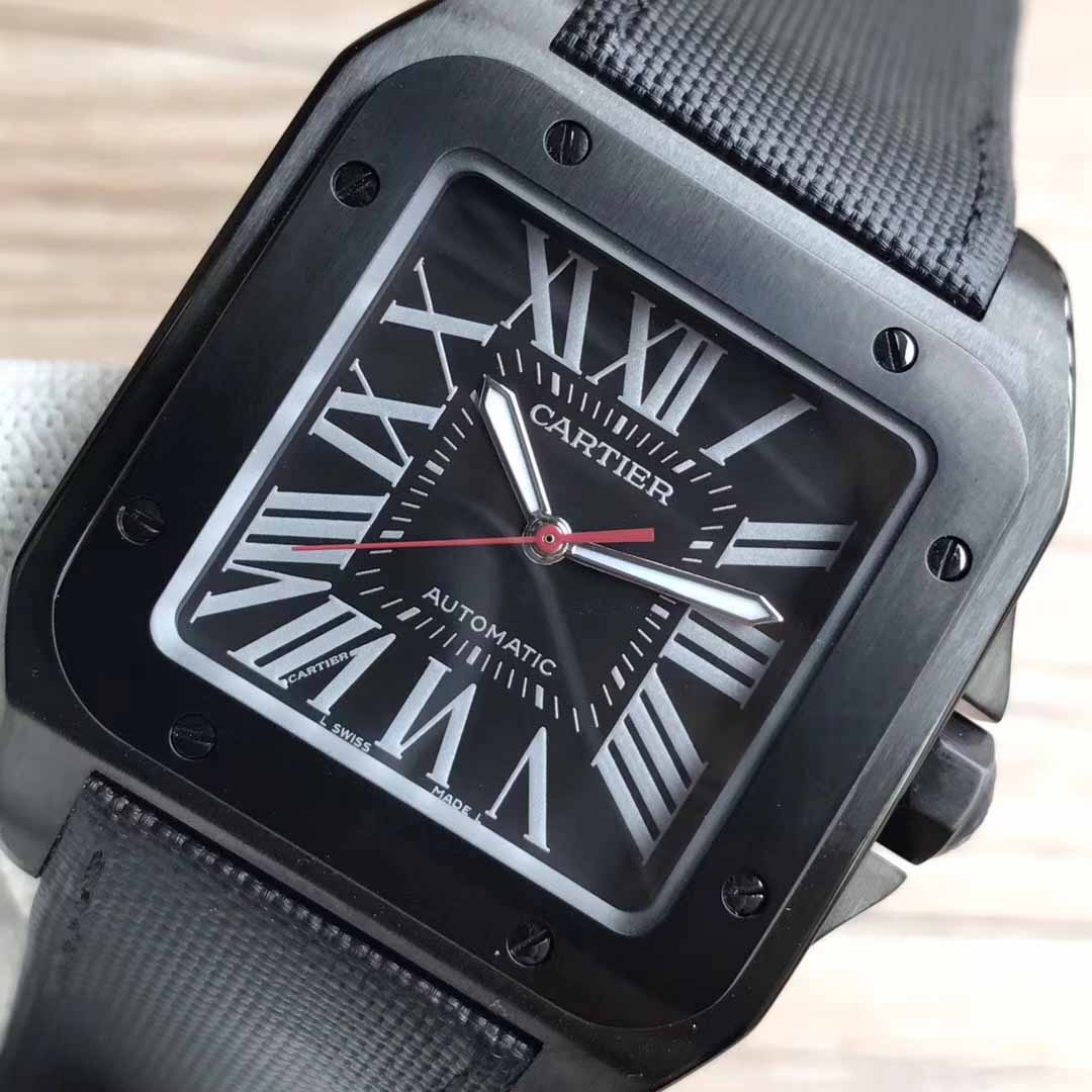 Cartier Santos 100 Carbon Watch Wssa0006