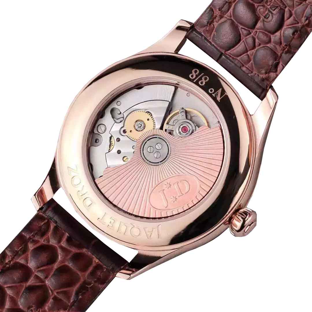 Breguet Tradition Black And Champagne Skeleton Dial 18Kt Rose Gold Black Leather Men'S Watch 7057Brr99W6