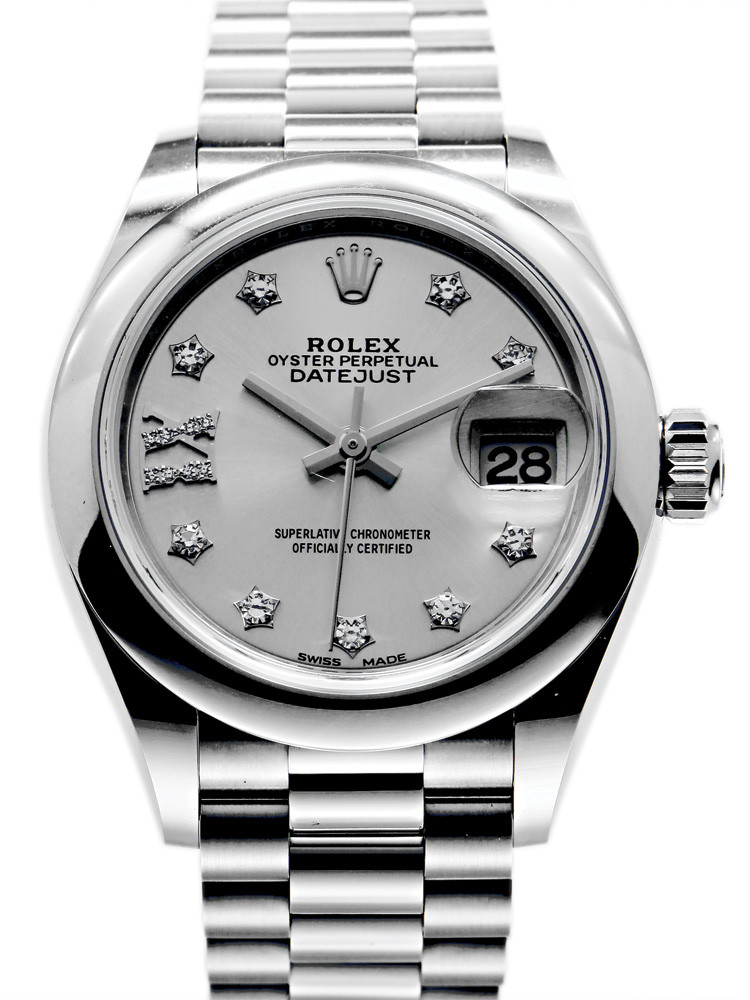 Rolex Lady-Datejust Diamond White Dial Watch