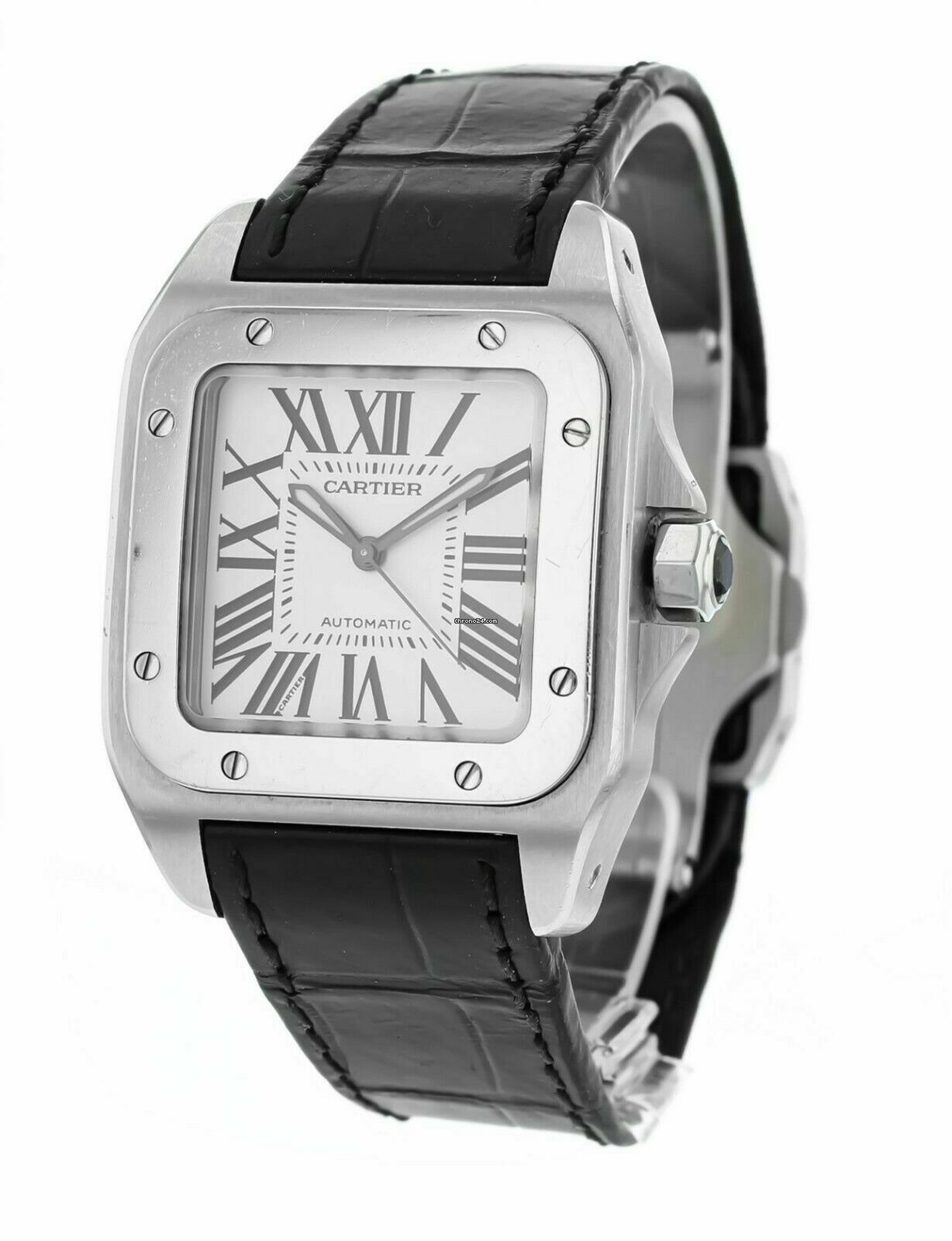 Cartier Santos 100 Stainless Steel Medium Automatic Watch W20106X8