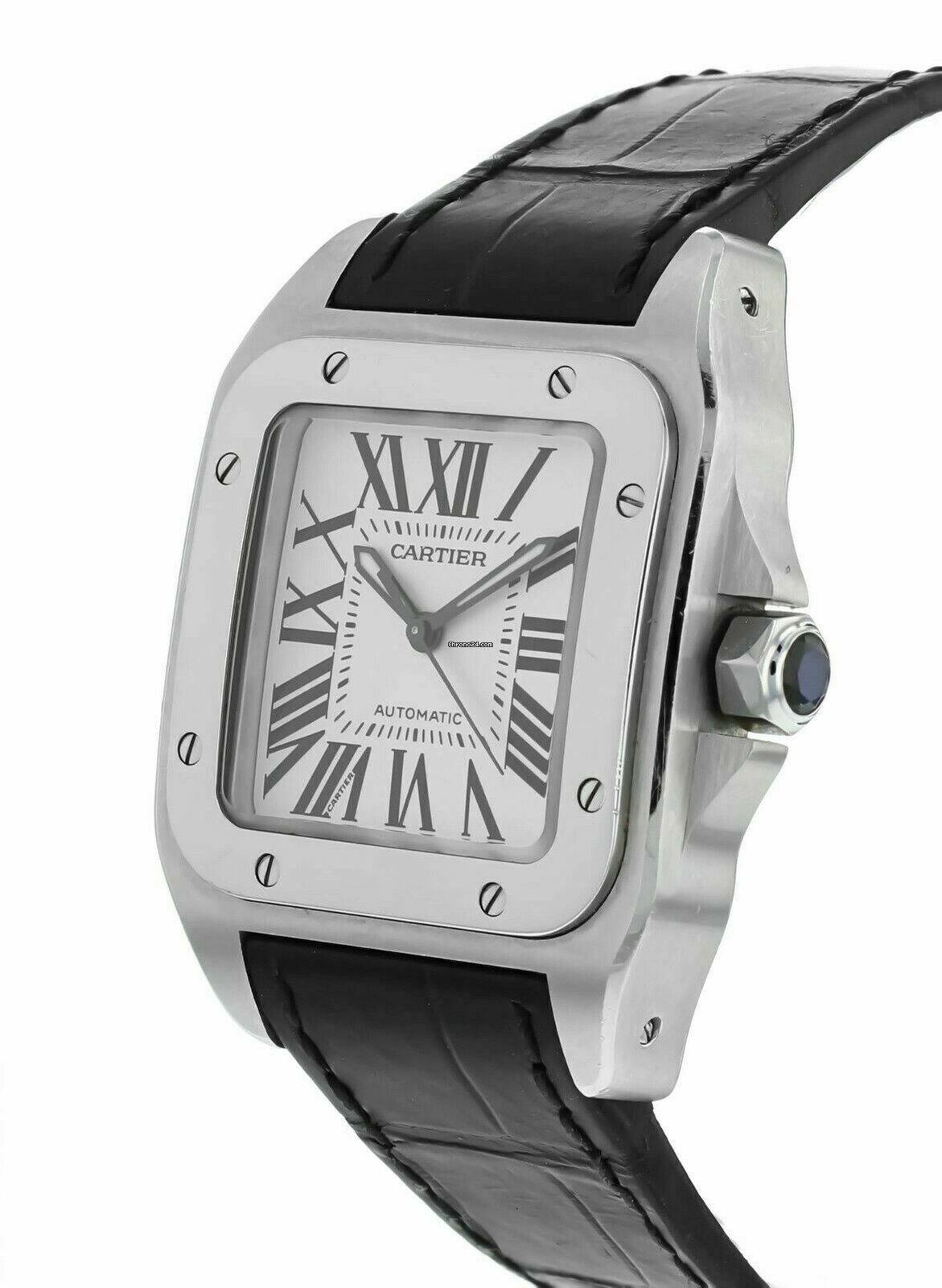 Cartier Santos 100 Stainless Steel Medium Automatic Watch W20106X8