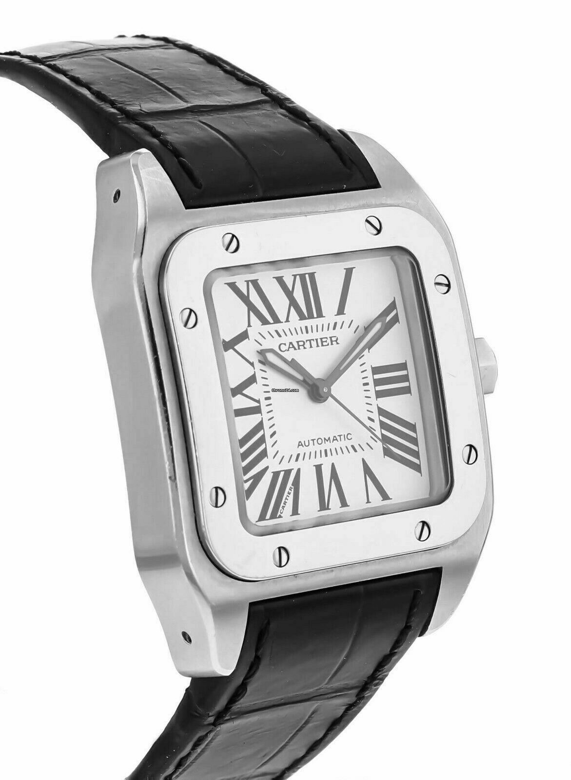 Cartier Santos 100 Stainless Steel Medium Automatic Watch W20106X8