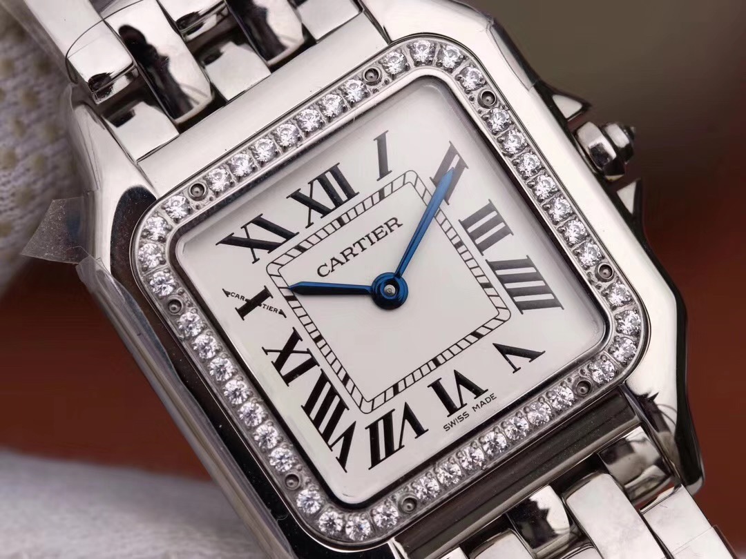 Panthere De Cartier Watch W4Pn0007 Diamond Set Bezel