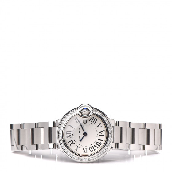 Cartier Stainless Steel Diamond 33Mm Ballon Bleu De Cartier W4Bb0016