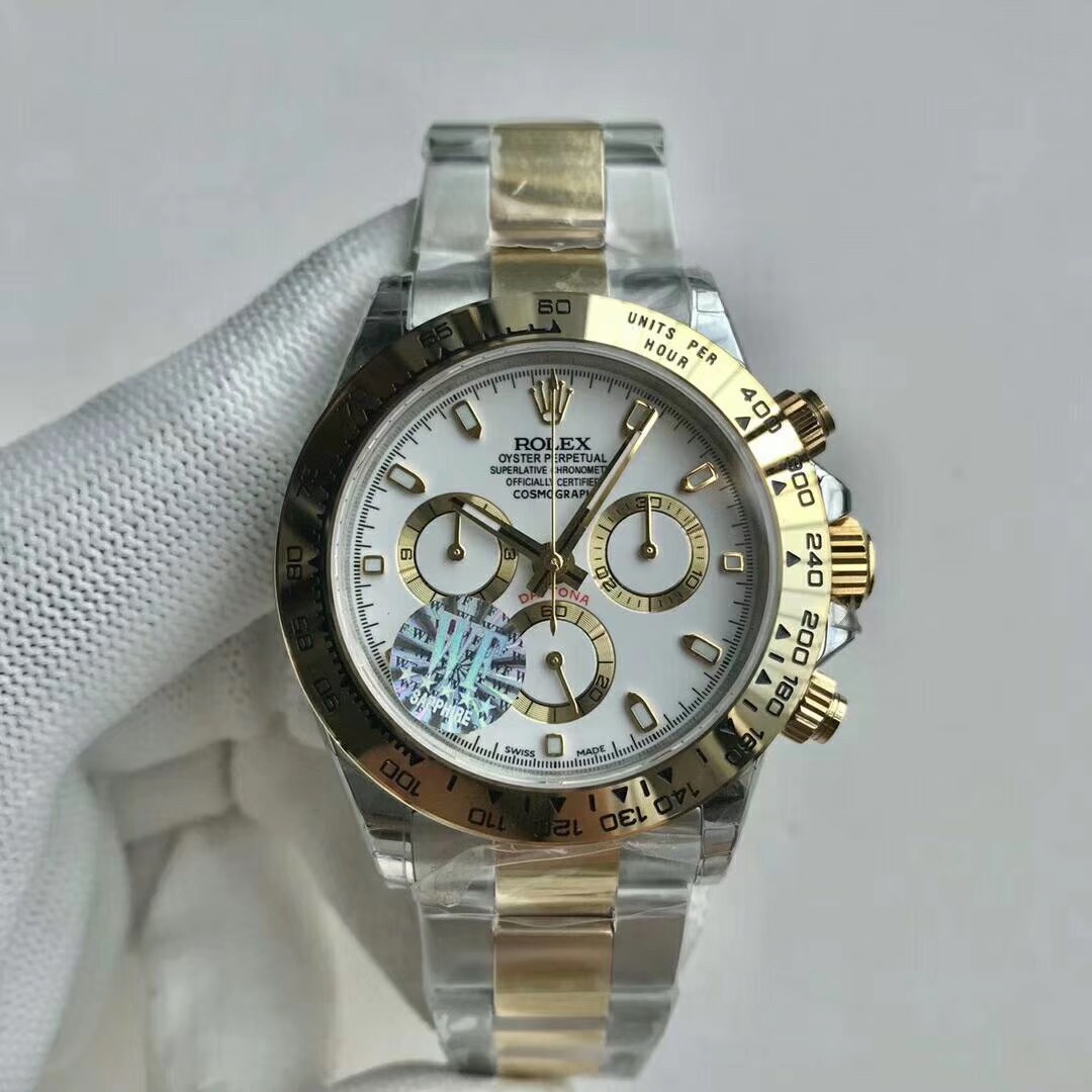 Rolex Cosmograph Daytona Two-Tone White Dial 40Mm Watch