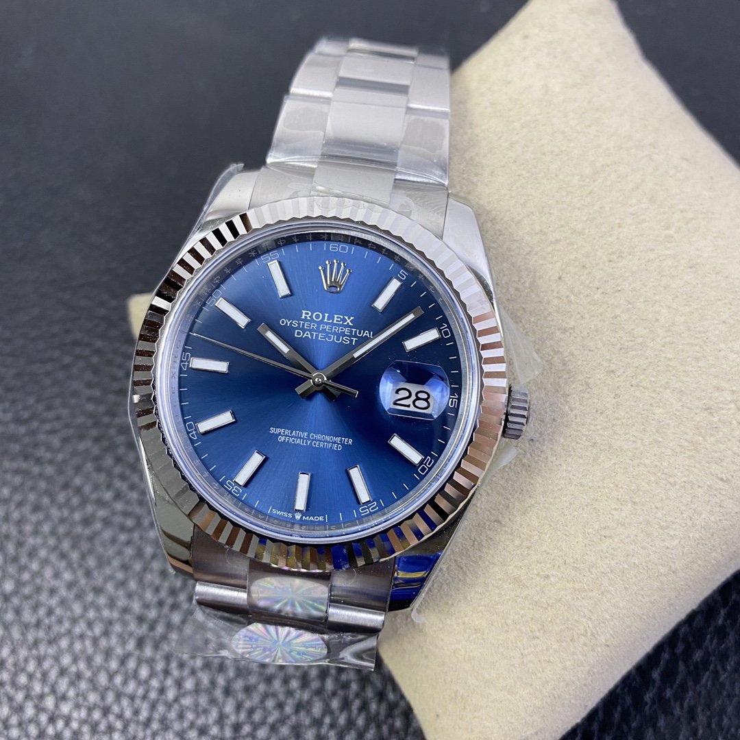 Datejust 41 Ss 126334 Ar Best Edition 904L Steel Blue Dial