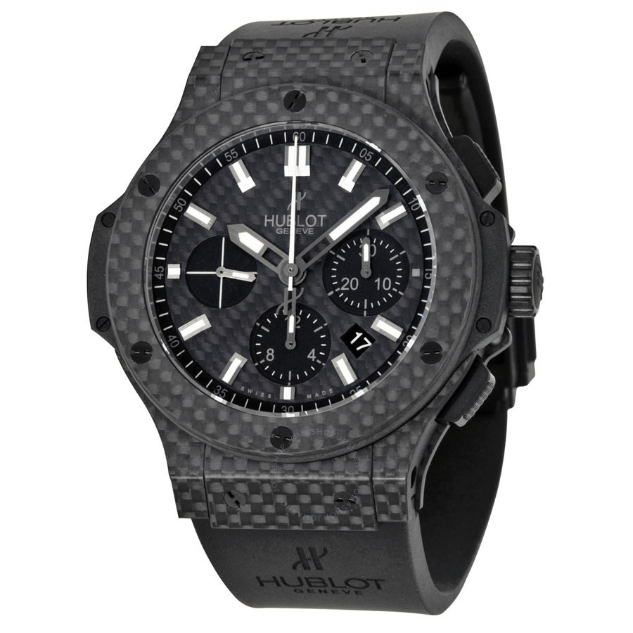 Hublot Big Bang Black Carbon Fiber Dial Automatic Chronograph 44Mm Men'S Watch 301Qx1724Rx