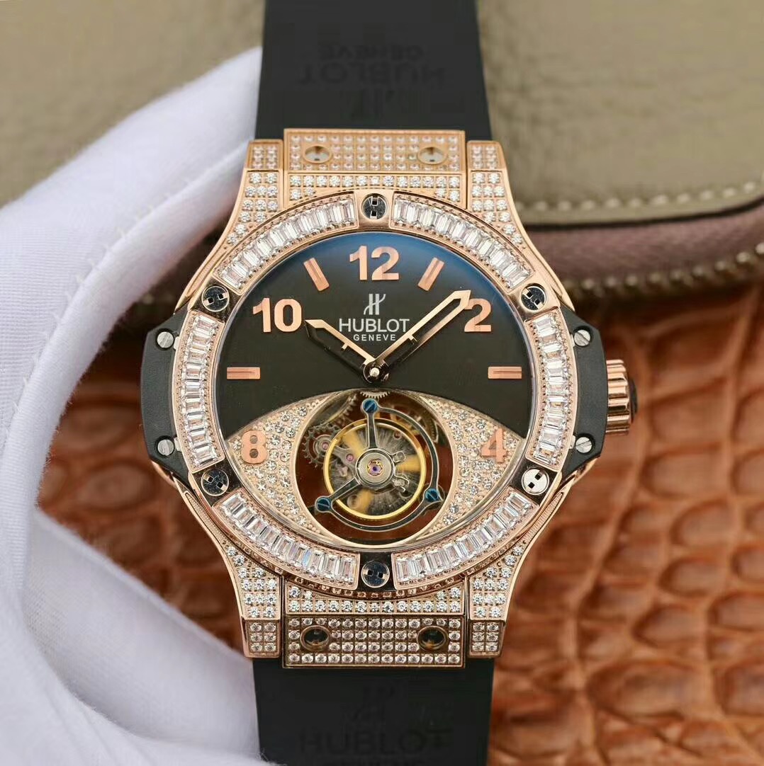 Hublot Big Bang Diamod Pave Watch Gold