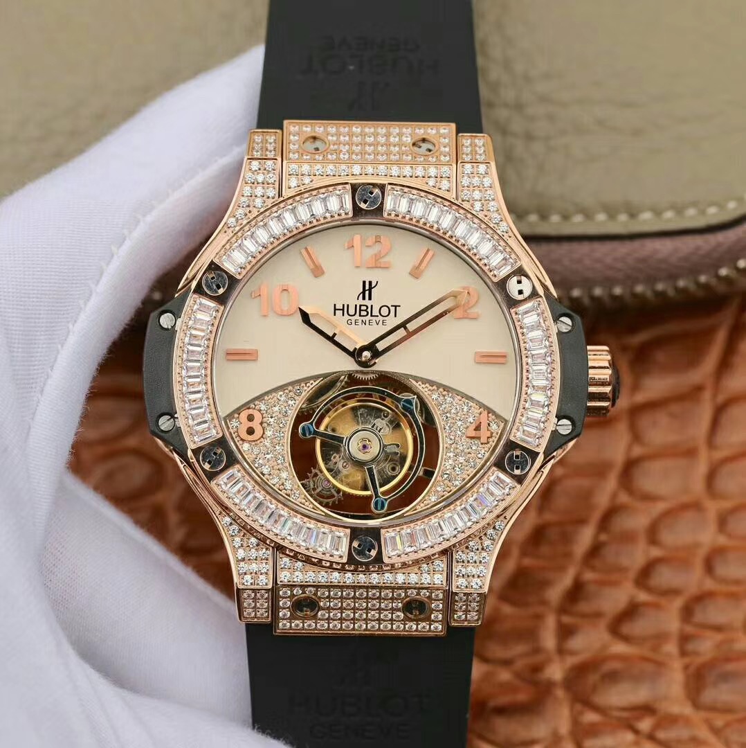 Hublot Big Bang Diamod Pave Watch Gold