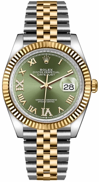 Rolex Datejust 36 Olive Green Dial Midsize Watch 126233