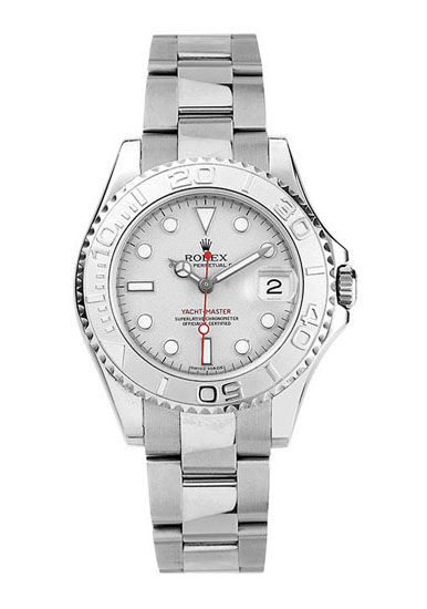 Rolex Steel And Platinum Rolesium Yacht-Master 40 Watch - Platinum Dial 116622